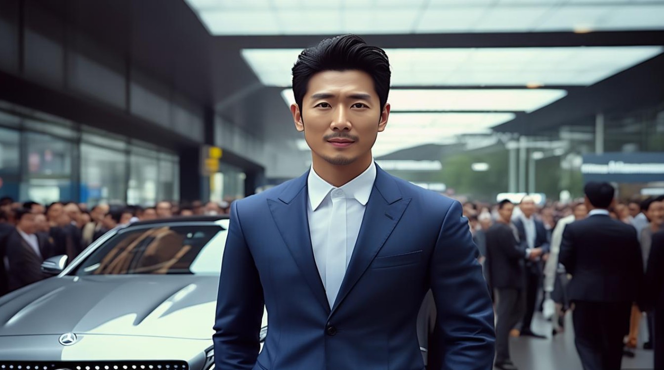 黄晓明奔驰发布会英语